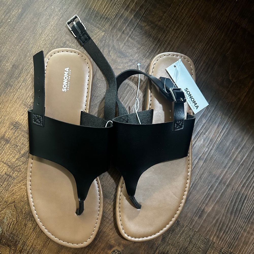 black sandals